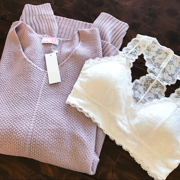 1 LEFT!! /BREEZY/ 5⭐️ Off Shoulder Tunic Sweater - Picture 2 of 2